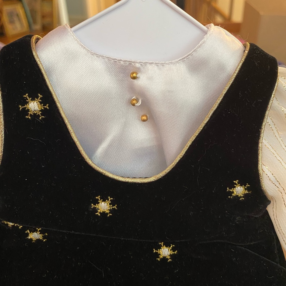 Vintage American Girl Doll Velvet Dress snowflake RETIRED - Picture 6 of 6
